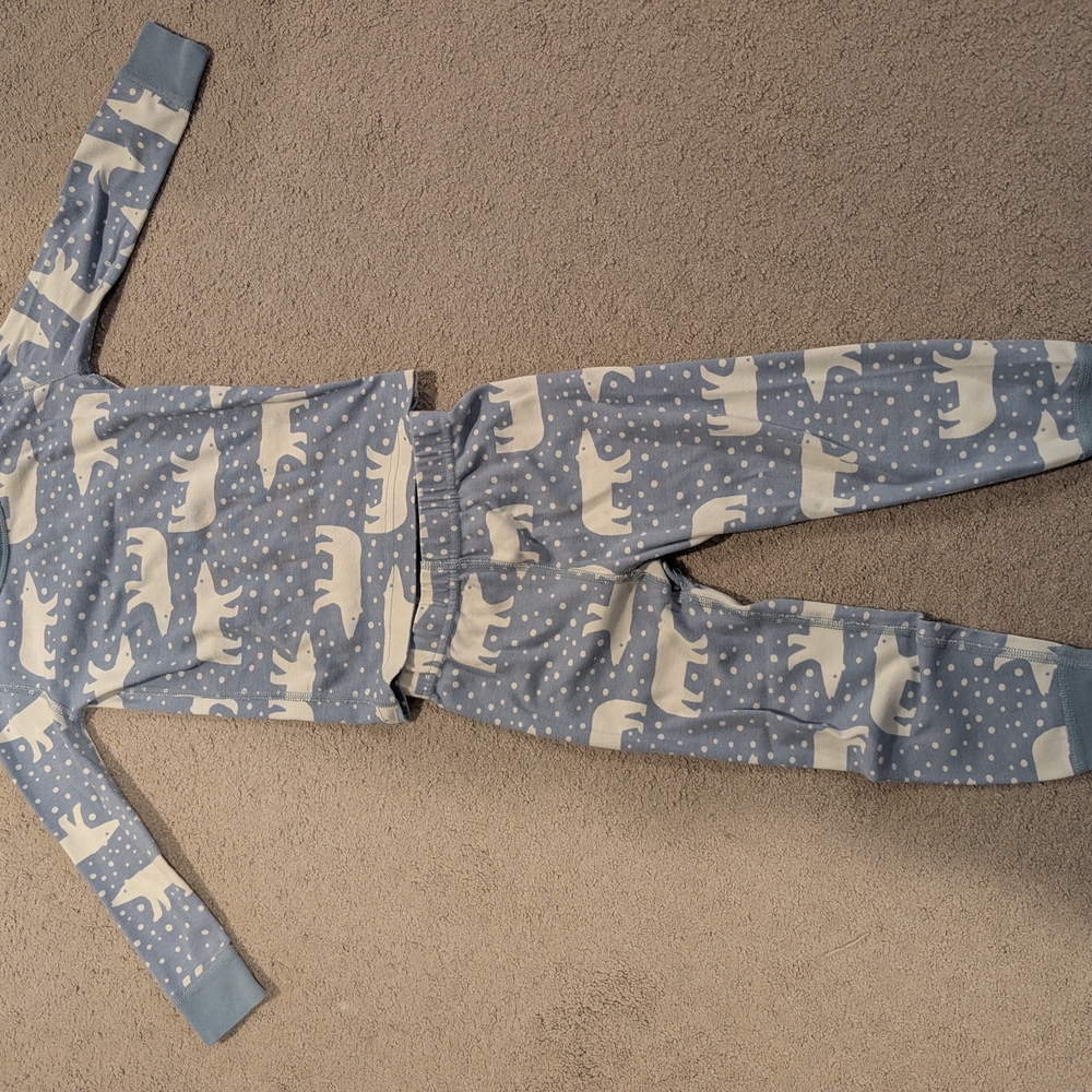 Hanna Anderson Blue Polar Bear Kids Pajama Set